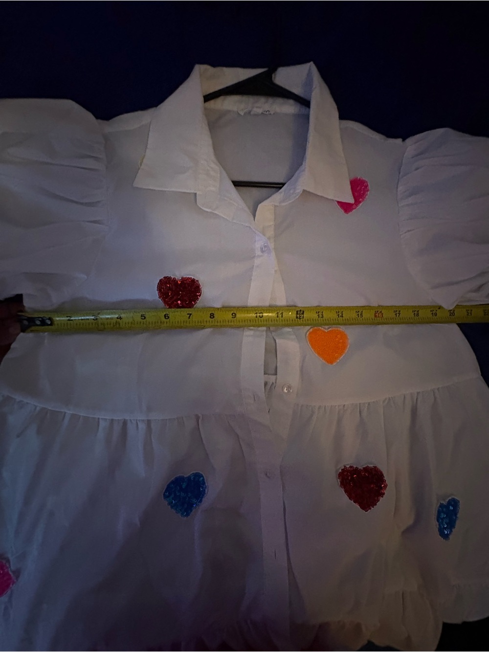 Main Strip White Blouse / Dress - Picture 7 of 9